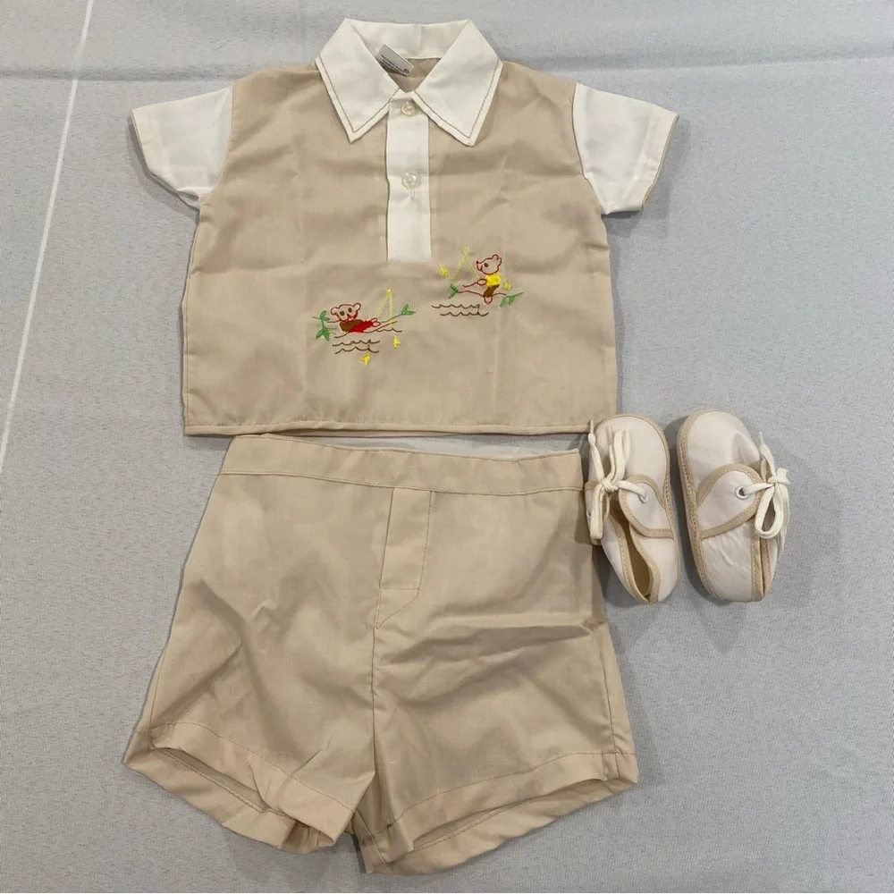Vintage infant outfit 0-6 months (1970s)